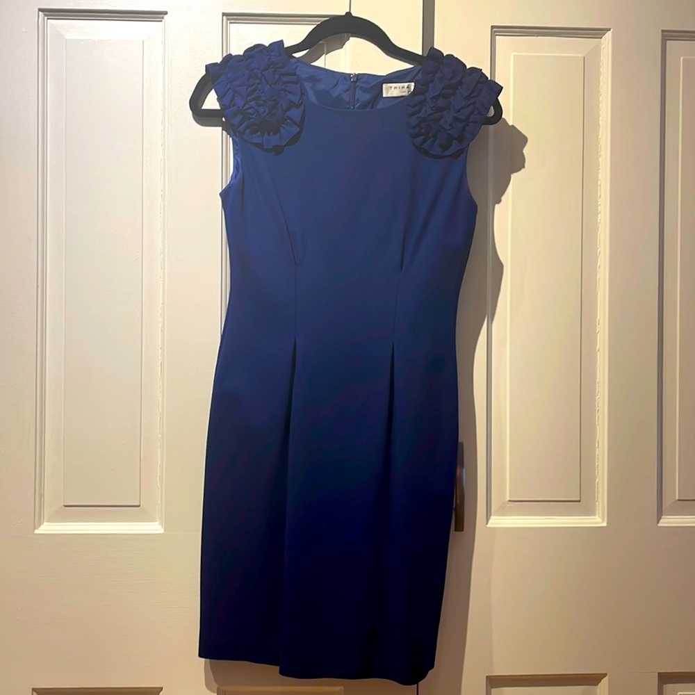 Trina Turk dress Navy Blue Style# 2107130 Sheath Short Casual Dress